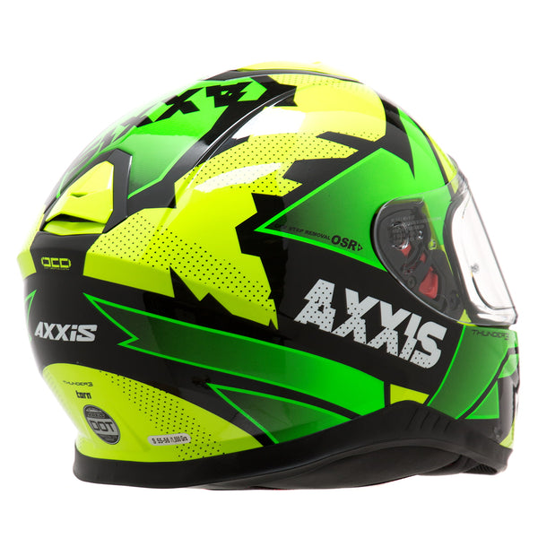 Casco de Moto Axxis Thunder 3 Trace, Blanco/ Purpura – Bikesport Chile