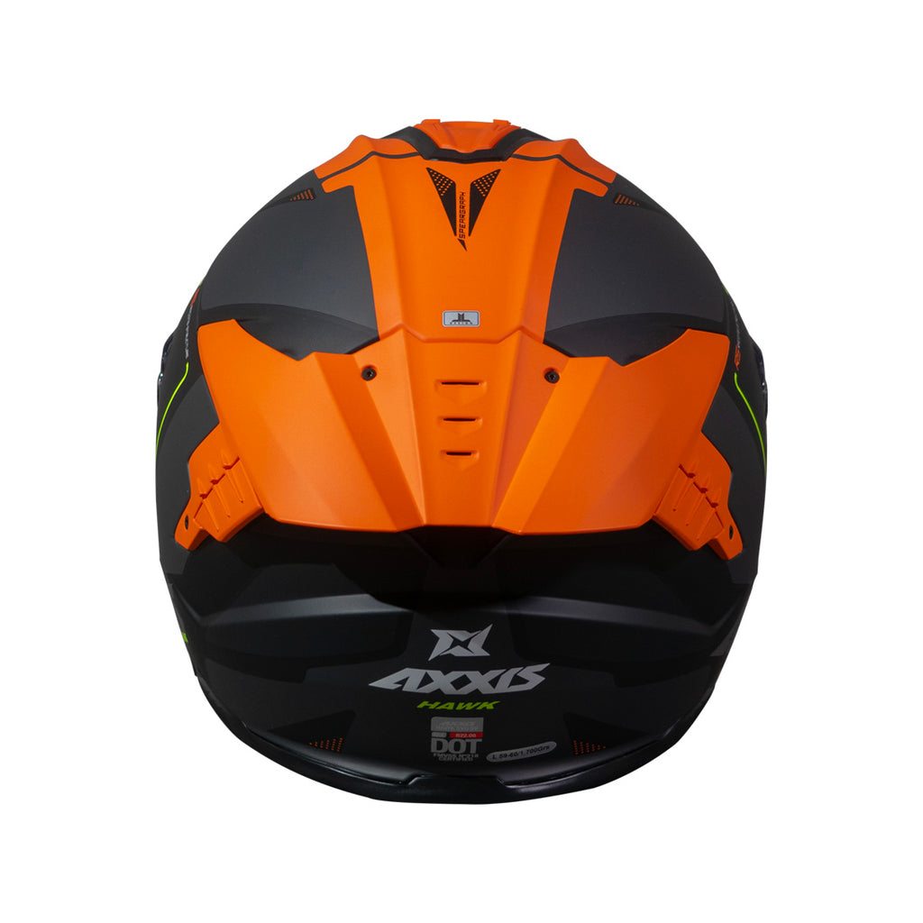 Casco Axxis Hawk SV Spear B24 Naranja Mate