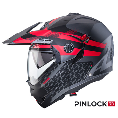 Casco de Moto Doble Proposito CABERG Tourmax X Sarabe RED