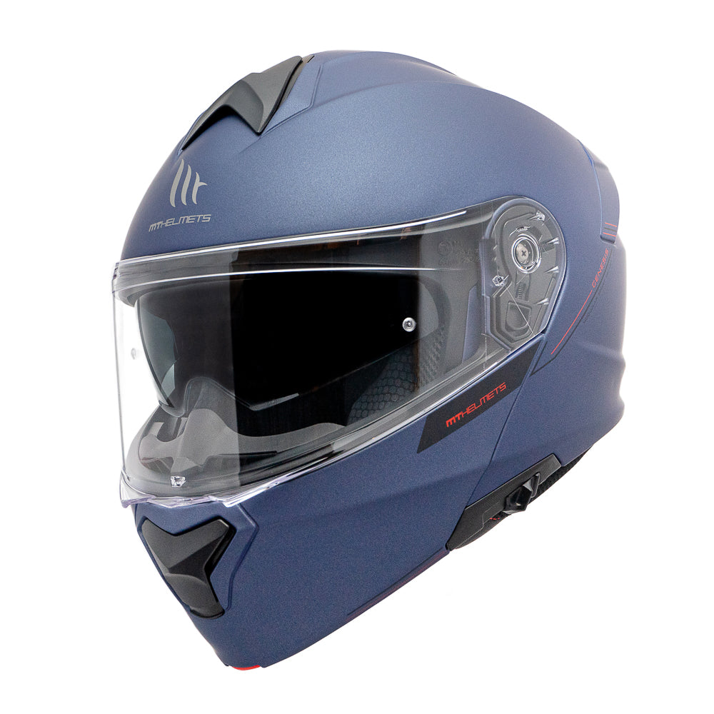 Casco de Moto abatible MT Helmets Genesis SV Azul Mate