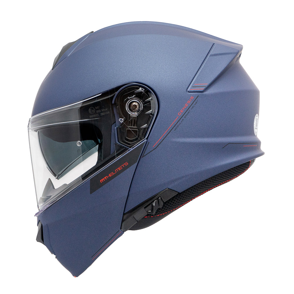 Casco de Moto abatible MT Helmets Genesis SV Azul Mate