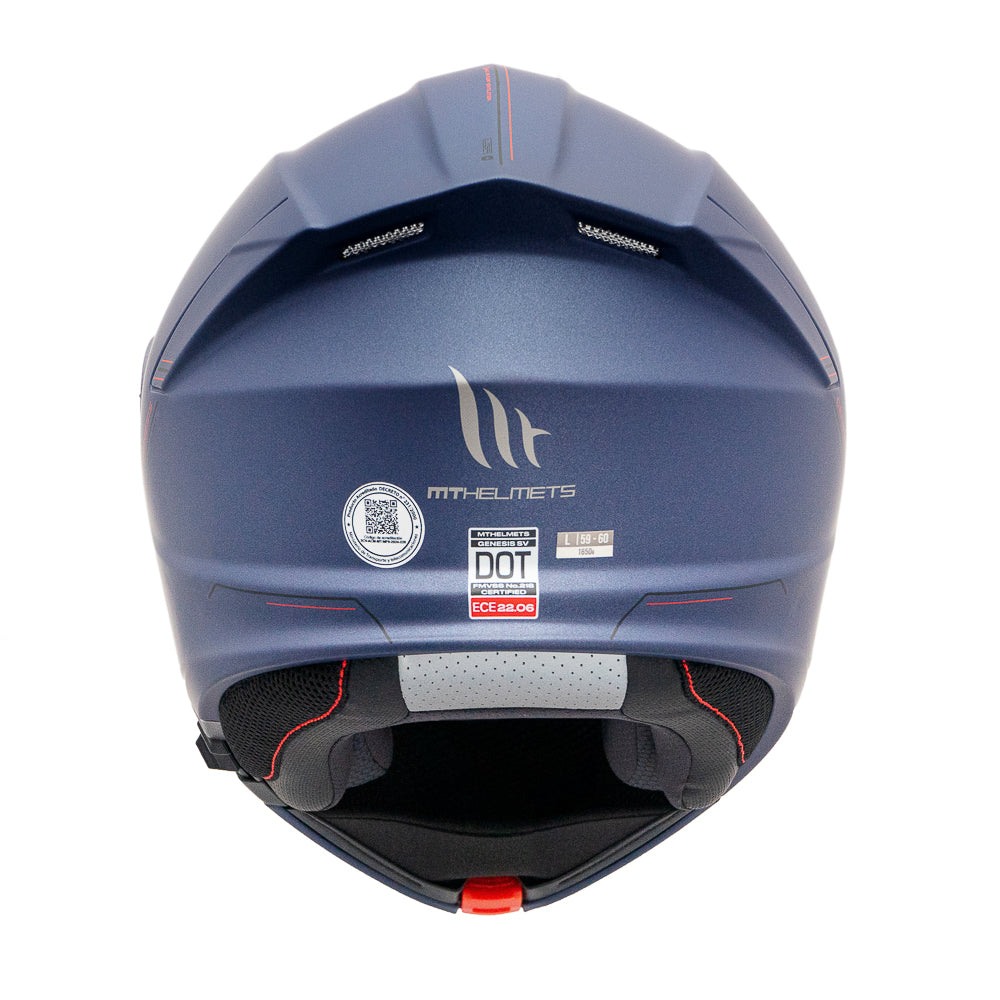 Casco de Moto abatible MT Helmets Genesis SV Azul Mate