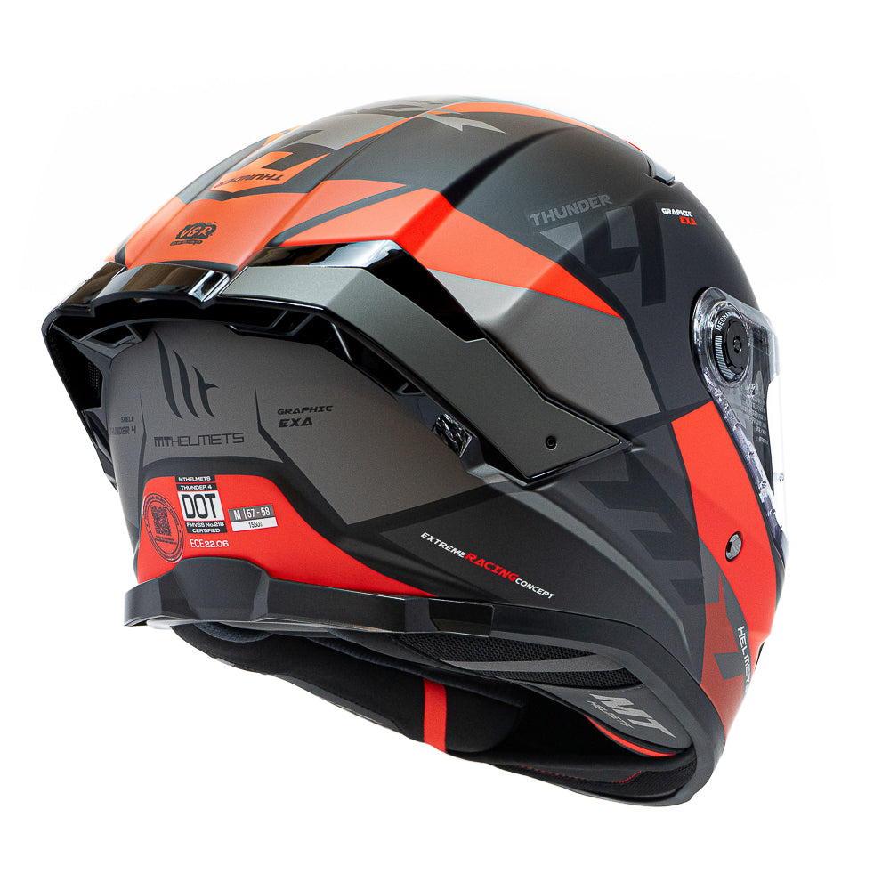 Casco MT Helmets Thunder 4 SV Exa A5 Rojo Mate + Pinlock Incluido