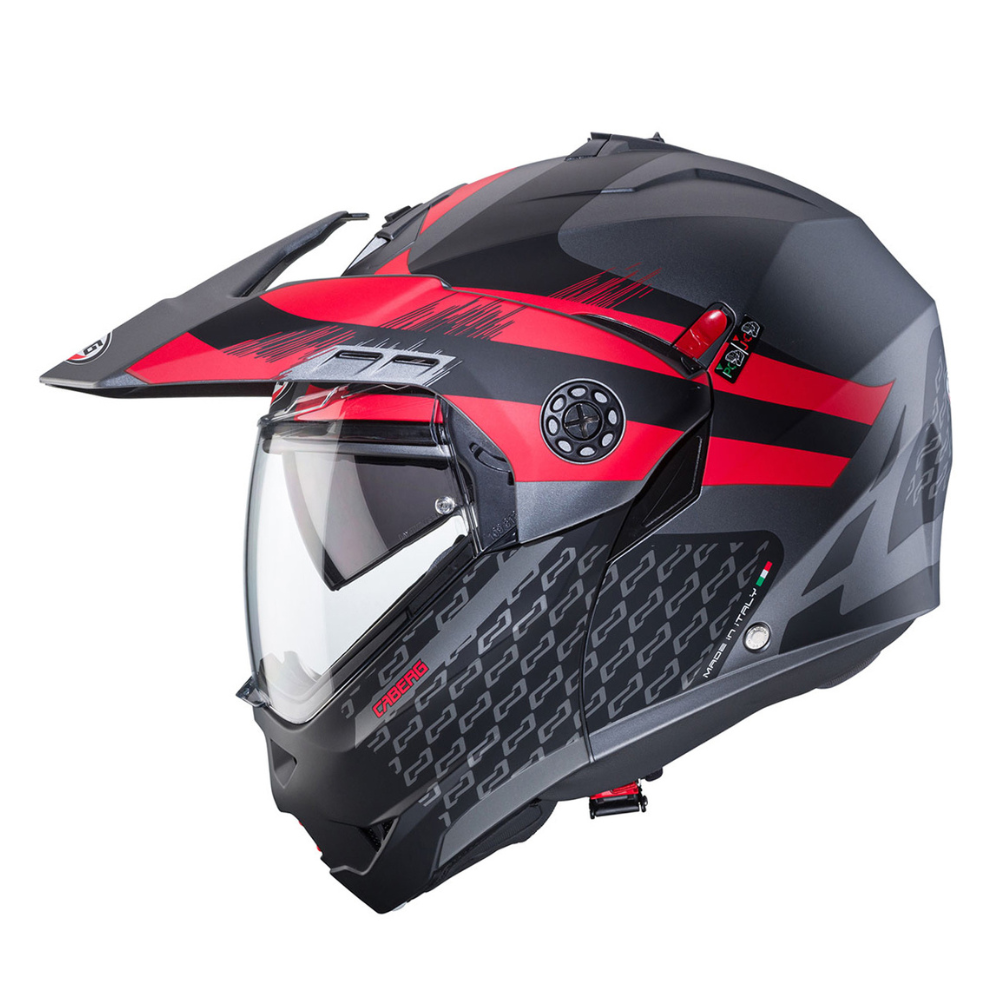 Casco de Moto Doble Proposito CABERG Tourmax X Sarabe RED