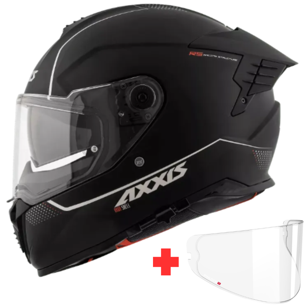 Casco Axxis Hawk SV Solid A1 Negro Mate