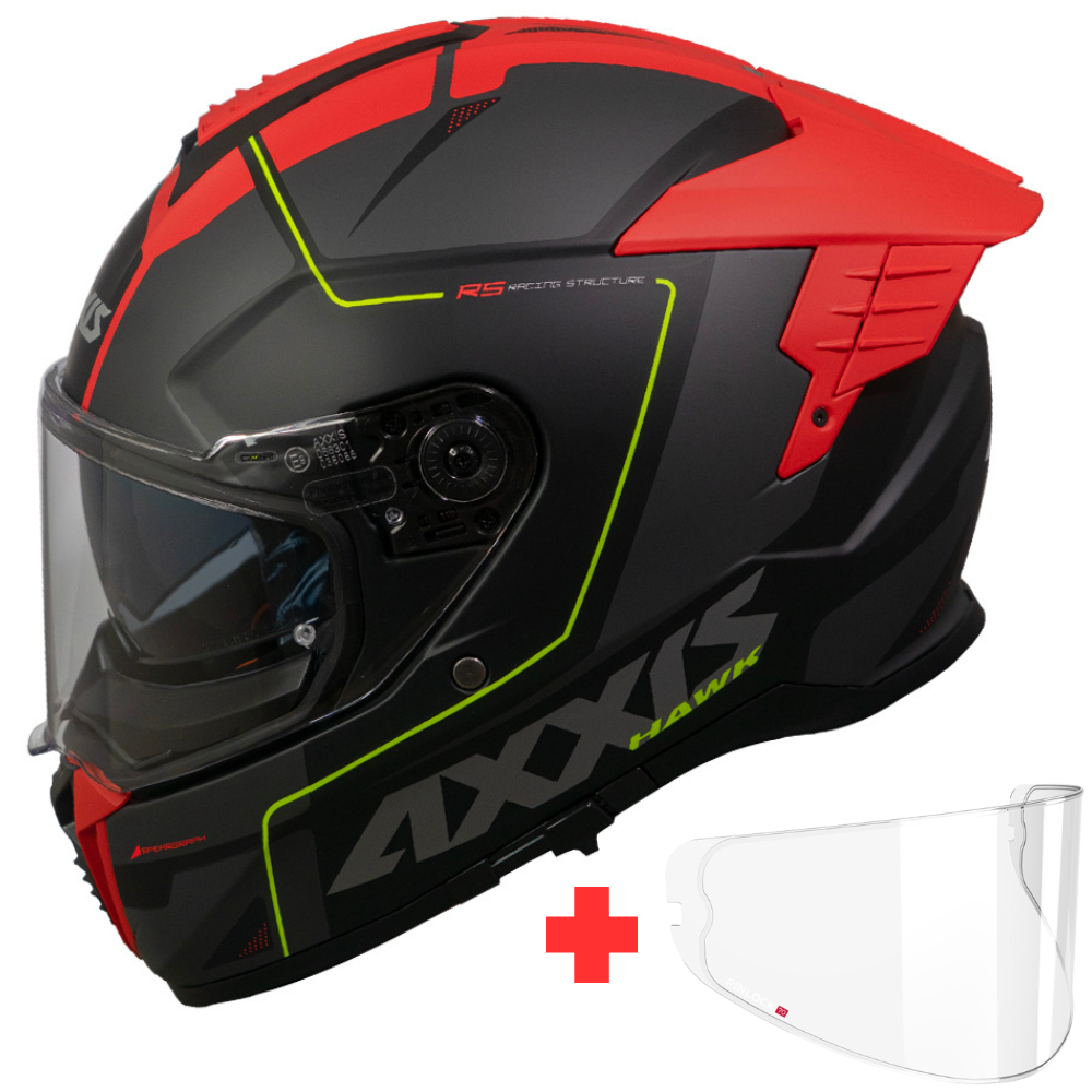 Casco Axxis Hawk SV Spear B25 Rojo Mate