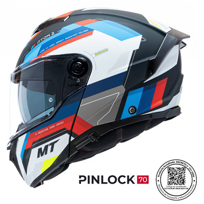 Casco de Moto MT Helmets Atom 2 SV Bast A1 Pinlock incluido