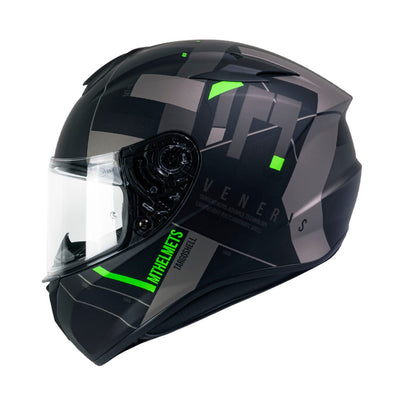 Casco de Moto MT Helmets Targo Veneris B6 Verde Fluor