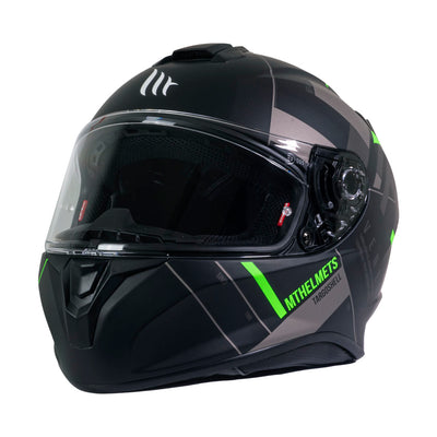 Casco de Moto MT Helmets Targo Veneris B6 Verde Fluor