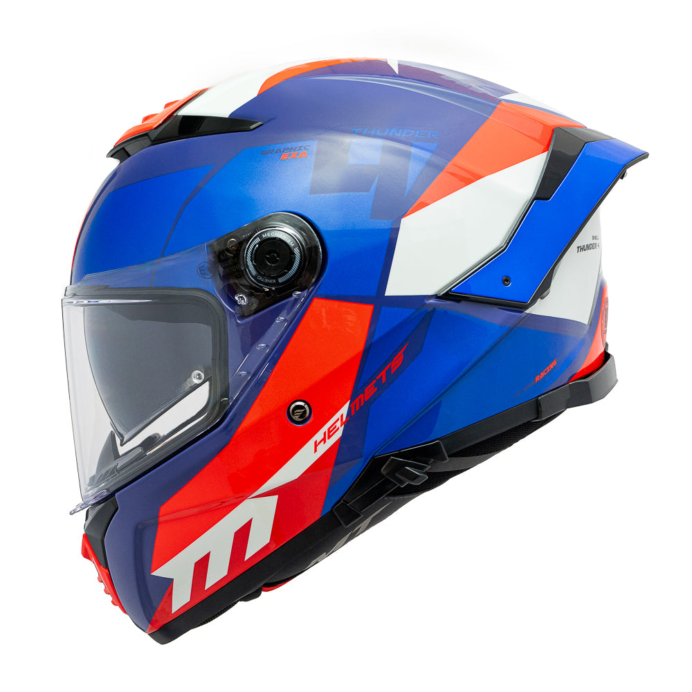 Casco MT Helmets Thunder 4 SV Exa C7 Azul Brillo + Pinlock Incluido