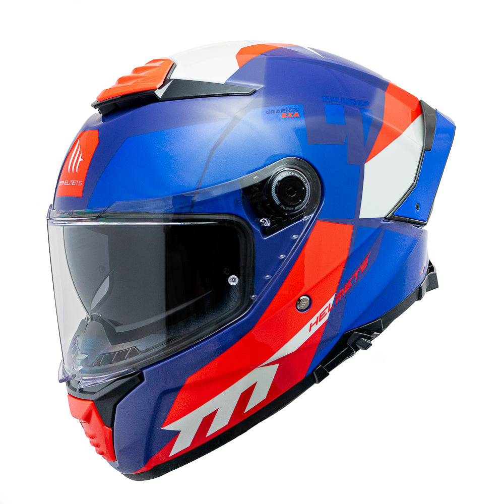 Casco MT Helmets Thunder 4 SV Exa C7 Azul Brillo + Pinlock Incluido