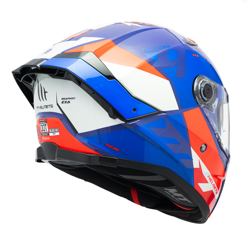 Casco MT Helmets Thunder 4 SV Exa C7 Azul Brillo + Pinlock Incluido