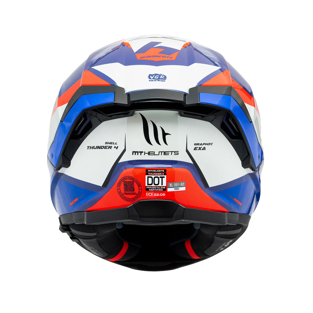 Casco MT Helmets Thunder 4 SV Exa C7 Azul Brillo + Pinlock Incluido