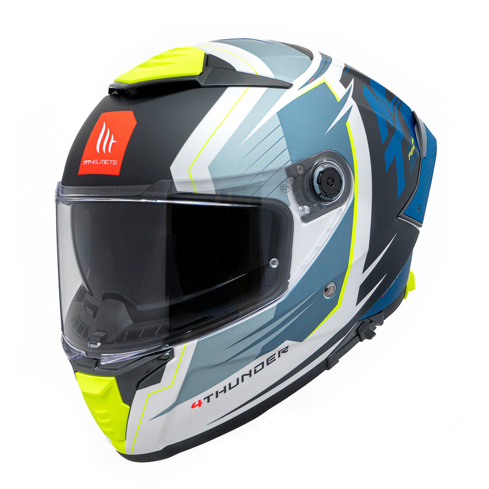 Casco MT Helmets Thunder 4 SV Pental A7 Azul Mate + Pinlock Incluido