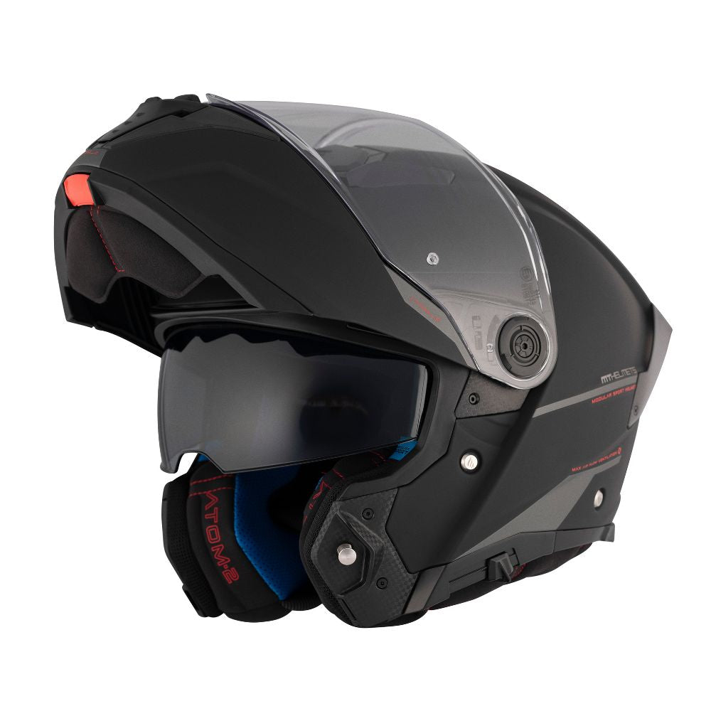 Casco de Moto MT Helmets Atom 2 SV Negro Mate Pinlock incluido