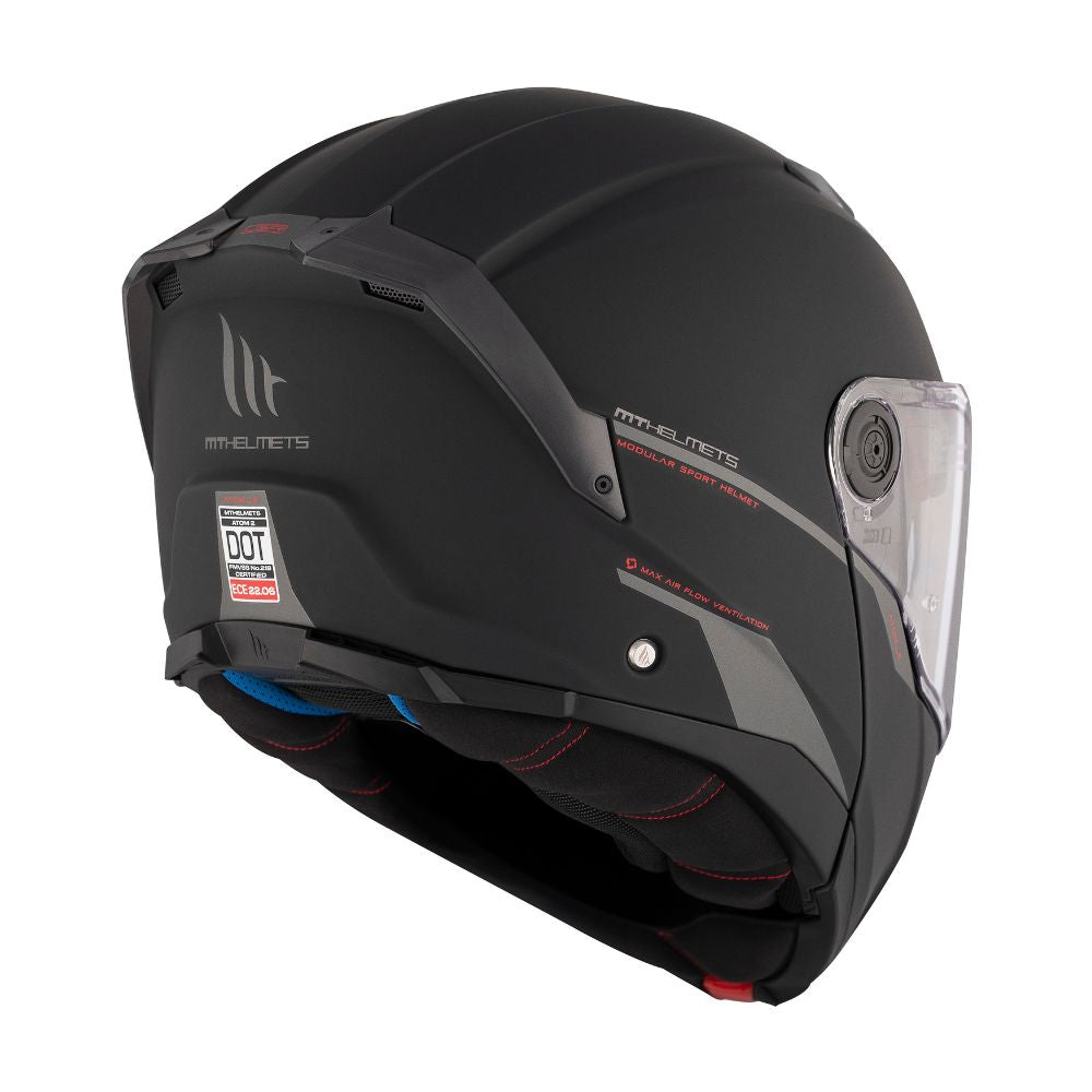 Casco de Moto MT Helmets Atom 2 SV Negro Mate Pinlock incluido