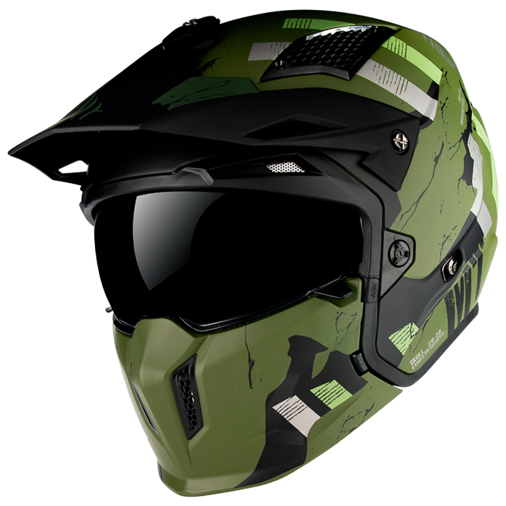 Casco Modular Para Moto Mt Helmets Streetfighter Solid Negro